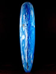 Blue Abstract CSM Longboard Surfboard