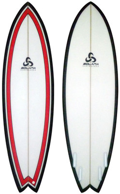 Download Red Hybrid Quad Fish Surfboard