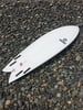 White Quad Fin Retro Fish Surfboard