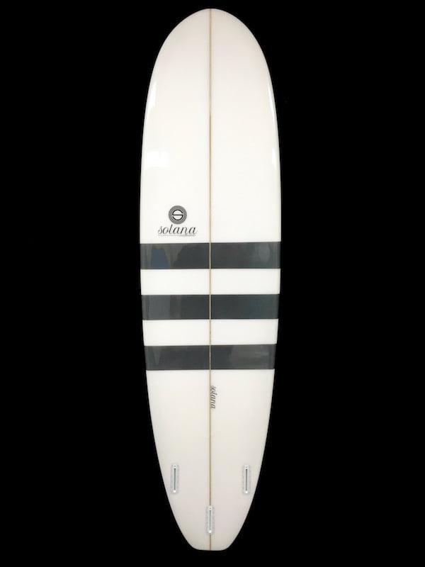 Grey Stripes Classic Funboard Surfboard